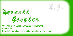marcell geszler business card